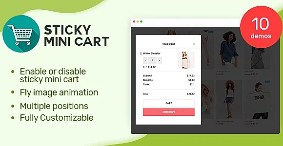 Sticky Mini Cart For WooCommerce