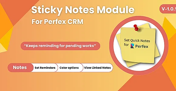 Sticky Notes Module For Perfex CRM