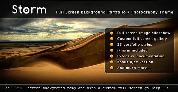 Storm - Full Screen Background Template