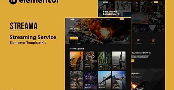 Streama - Streaming Service Elementor Template Kit
