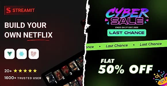 Streamit | Video Streaming VueJS, React JS, Laravel, HTML Admin Template + RTL