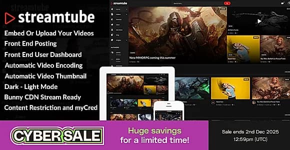 StreamTube WordPress Theme