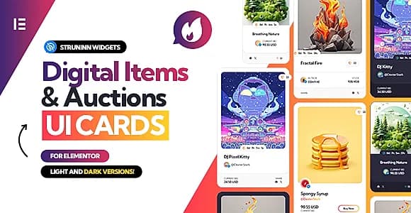 Struninn UI Cards - Digital Items and Auctions WordPress Plugin