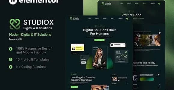 Studiox - Modern Digital & IT Solution Elementor Template Kit