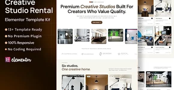 Stuvia – Creative Studio Rental Elementor Template Kit