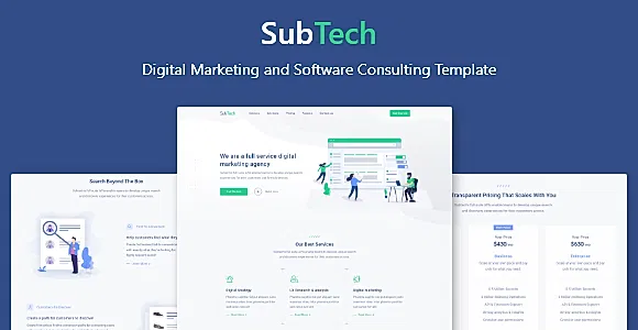 SubTech - Digital Marketing and Software Consulting Template