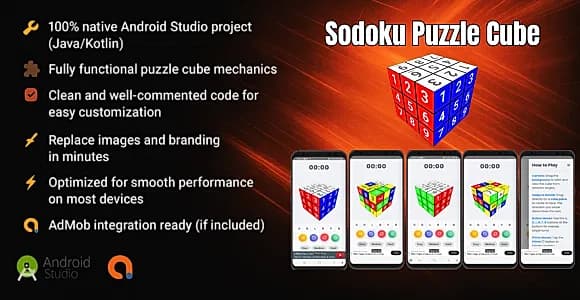 Sudoku Puzzle Cube – 3D Sudoku Game with Ads (Android)