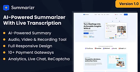 Summarizr - AI-powered Summarizer with Live Transcription