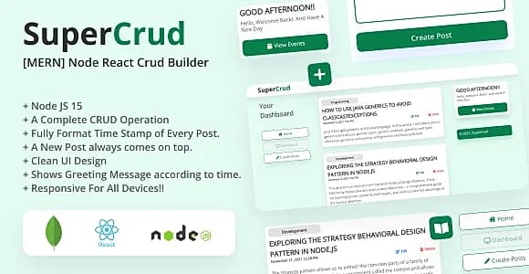 SuperCrud - [MERN] Node React Crud Builder