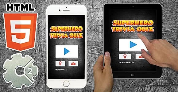 Superhero Trivia Quiz - HTML5 Casual Game