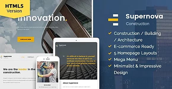 Supernova - Construction website template