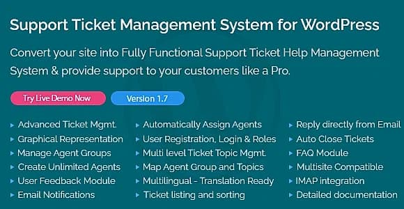 Support Ticket Management System for WordPress WordPress Plugin