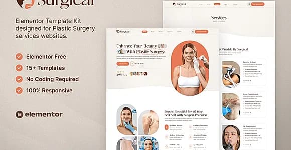 Surgical – Plastic Surgery Clinic Elementor Template Kit