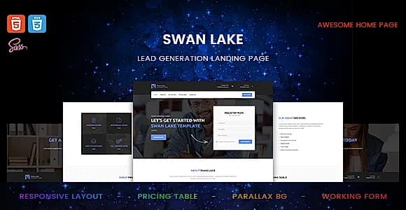 Swan Lake - Marketing Landing Page