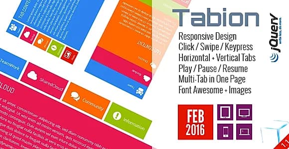 Tabion jQuery - Modern Responsive Tab Accordion