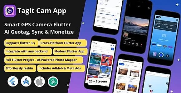 TagIt Cam – GPS Camera with Map Overlay & Location Metadata Export