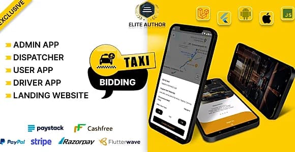 Tagxi Super Bidding - Taxi + Goods Delivery Complete Solution With Bidding Option