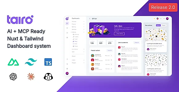 Tairo - Multipurpose Nuxt Tailwind CSS Dashboard System