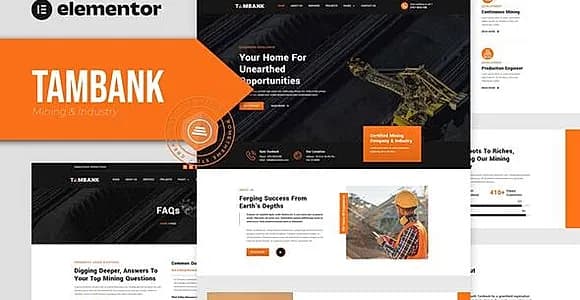Tambank - Mining & Industry Elementor Pro Template Kit