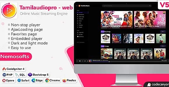 Tamilaudiopro - Online Music Streaming Website