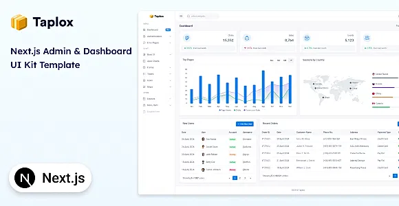 Taplox - Next.js Admin Dashboard and UI Kit Template