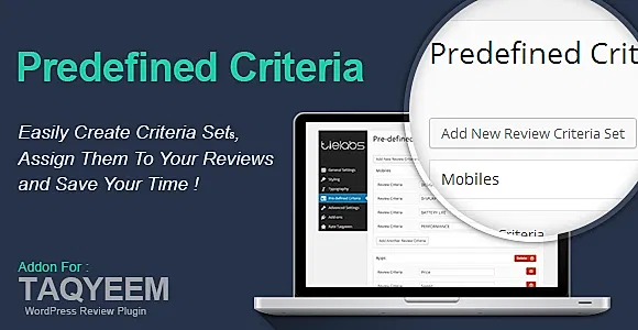 Taqyeem Predefined Criteria WordPress Plugin
