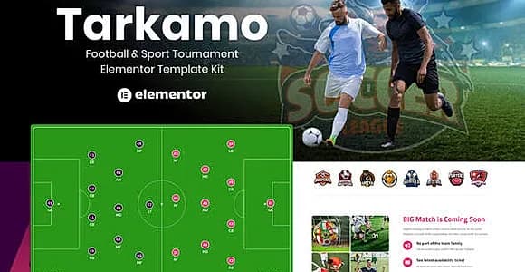 Tarkamo - Football & Sport Tournament Elementor Template Kit