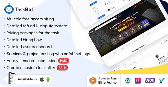 Taskbot - Freelance and Jobs Marketplace WordPress Plugin