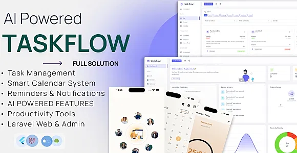 TaskFlow – AI-Powered Task Management Website and Mobile Application