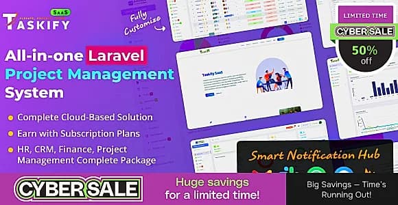 Taskify SaaS - Project Management System in Laravel