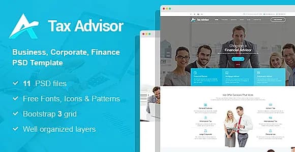 Tax Adviser - Financial Consulting/Attorney PSD Template