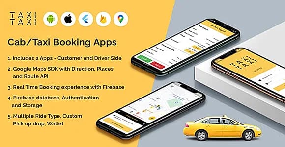 Taxi Taxi – Flutter Cab/Taxi Booking Apps