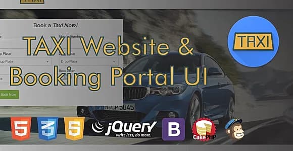Taxi Website and Booking Portal UI