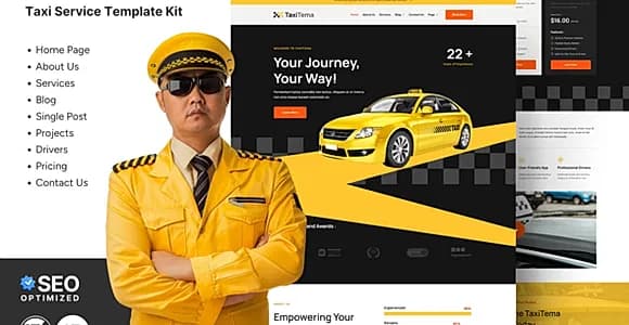 Taxitema - Taxi Drivers Business Template Kit