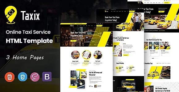 Taxix - Online Taxi Service HTML Template