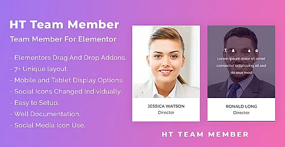 Team Member For Elementor WordPress Plugin