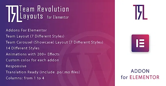 Team Revolution Layouts for Elementor WordPress Plugin