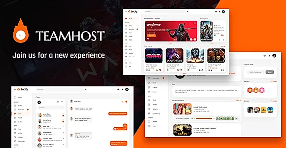 TeamHost - Gaming Community  HTML Template