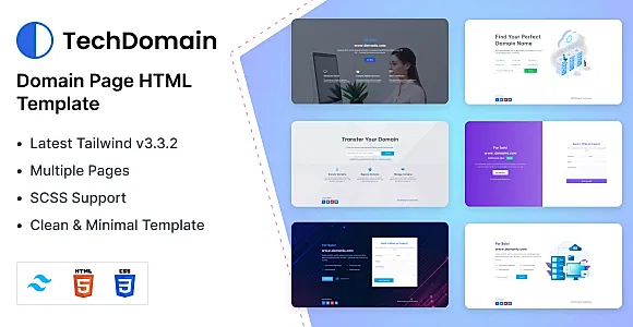 TechDomain - HTML & CSS Domain Template