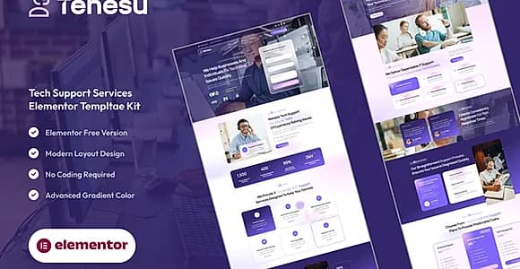 Tehesu - Tech Support Services Elementor Template Kit