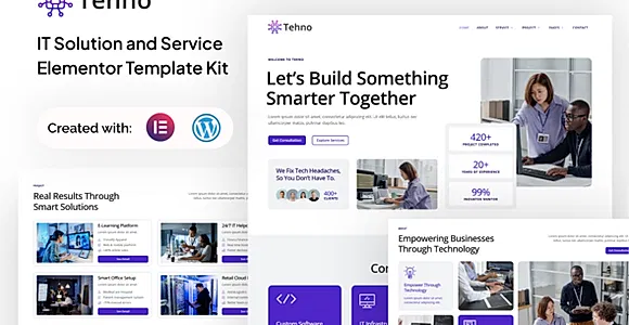 Tehno - IT Solution & Service Elementor template Kit