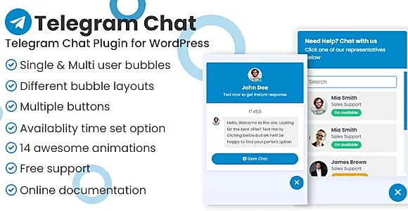 Telegram Chat Pro WordPress Plugin