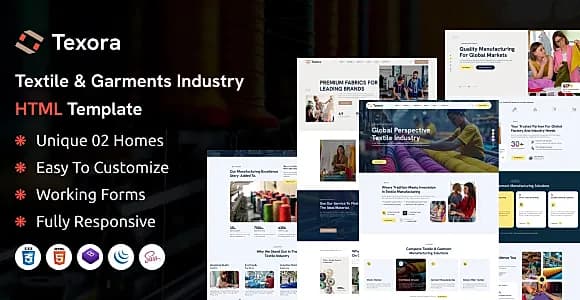 Texora – Textile & Garments Industry HTML Template