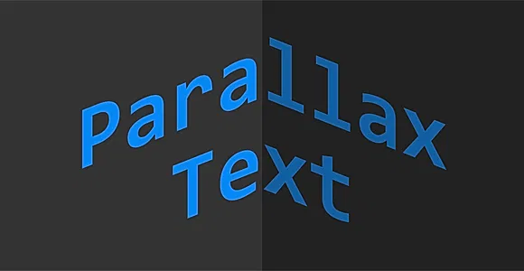 Text Parallax Effects in JavaScript