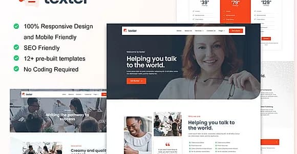 Texter - Content Writing Service Agency Elementor Kit