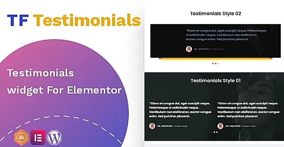TF Testimonial Addon For Elementor WordPress Plugin