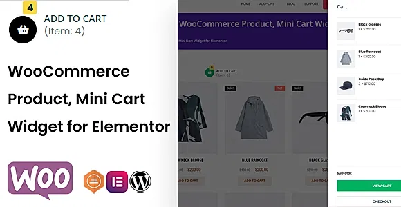 TF Woo Product Mini Cart Addon For Elementor WordPress Plugin