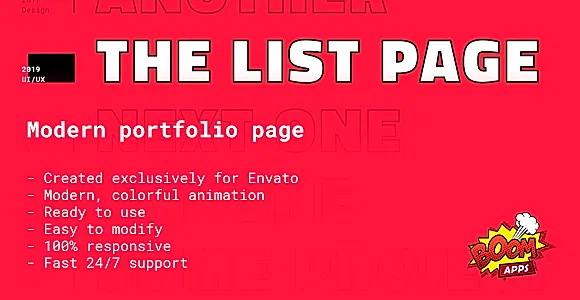 The List - Modern Portfolio Page
