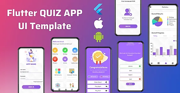 The Quiz - Flutter App UI Template