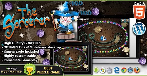 The Sorcerer  - HTML5 Puzzle Game